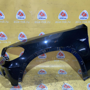 Крыло BMW X5 E70 '2007 перед, лев чёрное, с омывателем фары (царапины) 51657178395