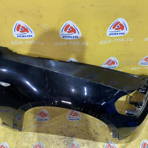 Крыло BMW X5 E70 '2007 перед, прав чёрное, с омывателем фары (царапины) 51657178396