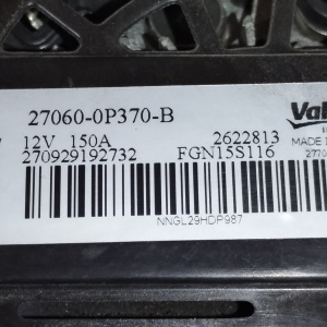 Генератор Toyota 2GR-FKS Camry GSV70 '2017- 1 конт. ( GL ) ДЕФЕКТ РАЗЪЁМА 150 A. 12V. VALEO 27060-0P370-B