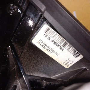 Зеркало BMW 5-Series F10 лев 3к правый руль Shadow-Line, царапины '2011