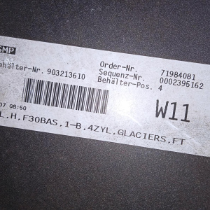 Бампер BMW 3-Series F30 '2012 зад серебро, под парктроники, без катафотов 51127256930