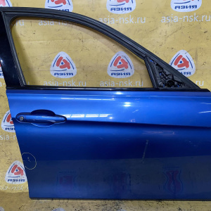 Дверь боковая BMW 3-Series F30 '2013 перед, прав синий Shadow-Line, в сборе, вмятины
