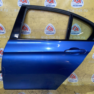 Дверь боковая BMW 3-Series F30 '2013 зад, лев синий Shadow-Line, в сборе, вмятины