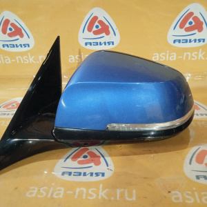 Зеркало BMW 3-Series F30 лев 5к правый руль Shadow-Line, синий '2013