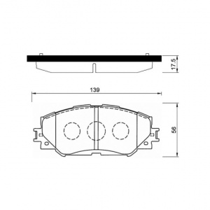 Колодки тормозные Toyota Corolla NZT260/ZRT260/ZRE144G/NZE141G/ZSP110/NCP110/ZRR70/ASA44/NSP170/ZGE20 ОСТАТОК 60-70% F 04465-02220/PF-1524