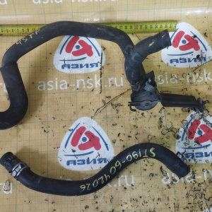 Патрубок радиатора печки Toyota 872452B650 + 872452B660 + 872452B610 + 8724020370 ПРОБЕГ 53 Т.КМ Caldina ST190/ST195 3S/4S КОМПЛЕКТ С КРАНОМ ( трамблё