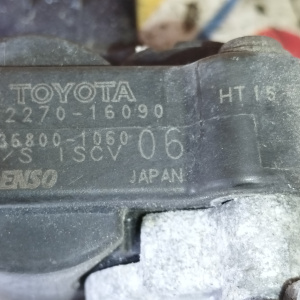 Заслонка дроссельная Toyota 4A-FE/5A-FE Sprinter Carib/Corolla/Corolla Spacio/Corolla Levin AE114/AE104/AE111 22210-1A010 ПРОБЕГ 58 т.км трамб. ( датч