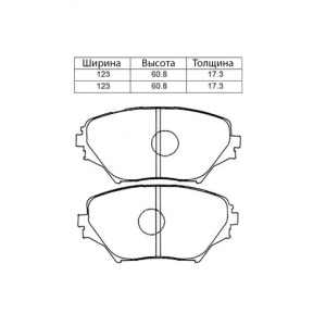 Колодки тормозные Toyota RAV4 ACA20/ACA21/ZCA25/ZCA26 1AZ-FSE ОСТАТОК 70-80% F 04465-42070/PF-1447