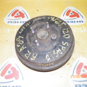 Ступица Toyota ZZE122/NZE121 Corolla Spacio зад, прав 2WD ABS(Дефект датчика).Барабанные тормоза.Барабан-229,6мм(большой).В сборе с барабаном и колодками. 4