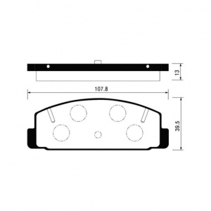 Колодки тормозные Mazda Familia BJ5P/BJ5W/CPEW/CP8W/GG3P/GY3W FP-DE ОСТАТОК 80-90% R B6Y8-26-43ZA/PF-5203