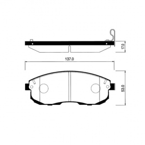 Колодки тормозные Nissan/Suzuki Cefiro#SX4 A32/A33/F15/PW11/HU14/C35/TP12/PV35/J31/J32R/YA41S QG16DE ОСТАТОК 40-50% F 41060-0V090/PF-2504