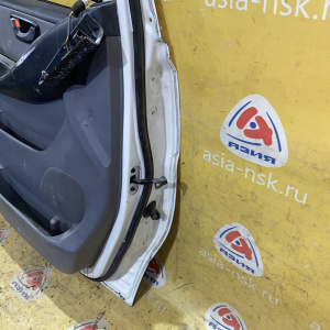 Дверь боковая Hyundai H1/Grand Starex TQ перед, лев белая, с накладкой, вмятины