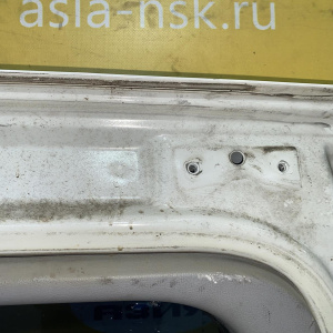 Дверь боковая Hyundai H1/Grand Starex TQ зад, лев Wagon белая, с накладкой, царапины