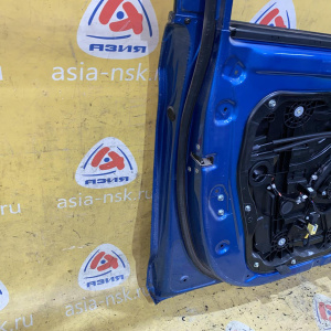Дверь боковая Hyundai Tucson TL/D3 '2019 перед, лев синяя, в сборе, вмятины, залом