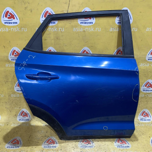 Дверь боковая Hyundai Tucson TL/D3 '2019 зад, прав синяя, в сборе, разбито стекло